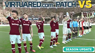 [4K] eFootball PES 2021 VirtuaRED V 5.0 | Realistic Graphic Mods And Gameplay | West ham vs Fulham