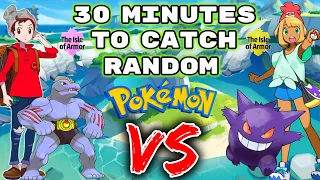 30 Minutes To Catch Randomized POKEMON In The ISLE OF ARMOR. Then We Fight!