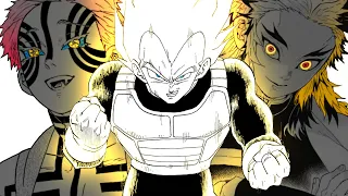 Vegeta stops Akaza (Manga Parody)