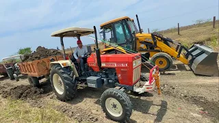 First work of Swaraj 855 Fe with Trolly पहला काम करेगा JCB 3dx Xpert New Holland 3630 Eicher 485