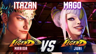 SF6 ▰ ITAZAN (Marisa) vs MAGO (Juri) ▰ High Level Gameplay