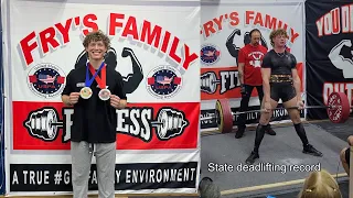 STATE DEADLIFING RECORD AT MY FIRST POWERLIFTING MEET