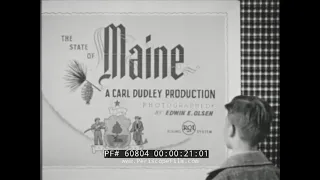 1947 STATE OF MAINE EDUCATIONAL FILM "THIS LAND OF OURS"  LEWISTON  AUBURN  PORTLAND 60804