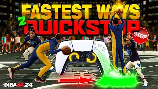 How to QUICK STOP in NBA 2K24🛑 FASTEST WAYS TO QUICK STOP TUTORIAL W/ HANDCAM! (SUPER EASY)