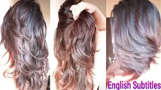 3 Step DIY Deep Layer Cut At Home | How To Trim HairCut In Hindi | AlwaysPrettyUseful