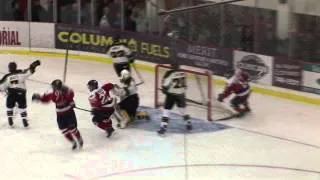 02 08 14 Powell River at Cowichan Capitals #21 Colton Kehler  Winning Rebound goal