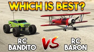 GTA 5 ONLINE : RC BANDITO CAR VS RC BARON PLANE (WHICH IS BEST?)