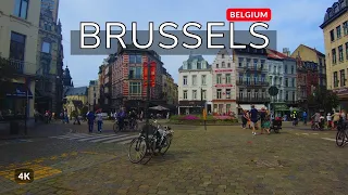 City of Brussels (Bruxelles), Belgium 🇧🇪 Walking Tour 4k 60fps