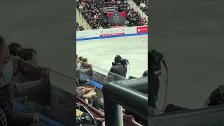 Stéphane Lambiel Watching Shoma Uno’s SP Skate Canada 2022