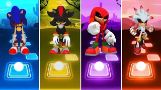 Sonic Exe 🆚 Shadow Exe  🆚 Knuckles Exe 🆚 Silver Sonic Exe || Tiles Hop Gameplay 🎯🎶