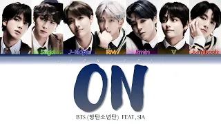BTS (방탄소년단) – ON feat-Sea color coded lyrics(Han/Rom/Eng)