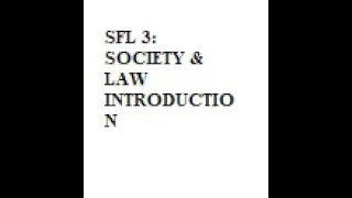 SFL 3: SOCIETY & LAW | Social Ecosystem