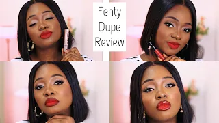 New Fenty velvet icon lipstick Vs drugstore dupe  . Shocked 😳