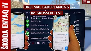 Ladeplanung & Navigation: "PUMP + Skoda connect", "a better route planner + OBD Adapter" für E-Auto