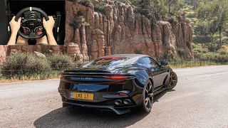 Aston Martin DBS Superleggera - Forza Horizon 5 (Moza R5 steering wheel 4K60fps Extreme Graphics)