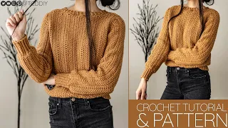 How to Crochet A Classic Sweater | Pattern & Tutorial DIY