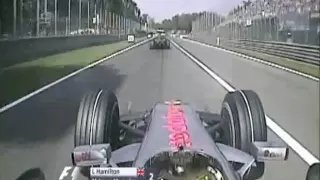 Hami sneaks by Kimi at Monza 2007