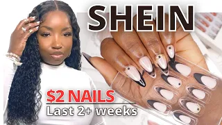 $2 SHEIN PRESS ON NAILS | Last 2+ Weeks | DIY Nails At Home
