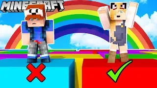 WYBIERZ PRAWIDŁOWY KOLOR ABY WYGRAĆ W MINECRAFT!🌈(Crazy Rainbow Games)| Bella i Vito