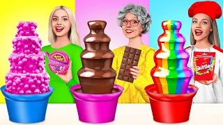 Me vs Grandma Cooking Challenge! Cake Decoarting Cooking Ideas by MEGA GAME