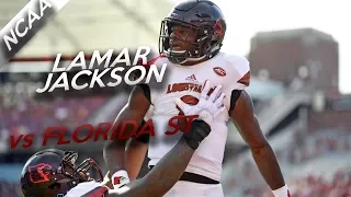 Lamar Jackson Highlights vs Florida State // 13/21 334 Total Yards, 2 TDs // 10.21.17