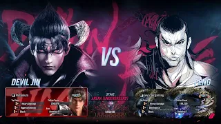 Tekken 8 Level one gaming feng vs devil jin online match......