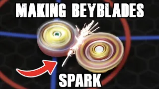 Making Beyblades SPARK IN REAL LIFE!!