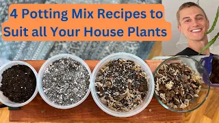 4 House Plant Potting Mix Recipes - Common Plants, Succulents, Tropical Aroids & Orchids