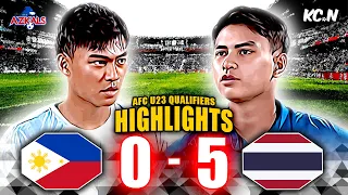 Philippines vs Thailand Highlights | AFC U23 Asian Cup Qualifiers