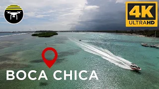 Boca Chica Beach in the Dominican Republic from a Drone 2019