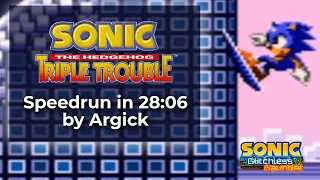 Sonic Triple Trouble by argick in 28:06 - Sonic and the Glitchless Gauntlet