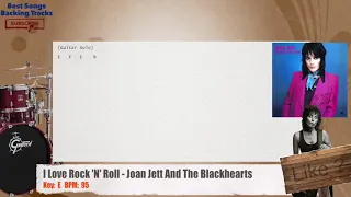 🥁 I Love Rock 'N' Roll - Joan Jett And The Blackhearts Drums Backing Track with chords and lyrics