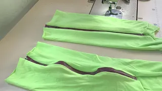 A sewing trick or beginners how to sew a zipper correctly without waves