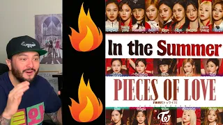 TWICE - "In the summer" & "PIECES OF LOVE" Lyric Video Reaction!