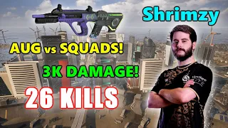 Soniqs Shrimzy - 26 KILLS (3K DAMAGE) - EPIC GAME! - AUG vs SQUADS! - PUBG