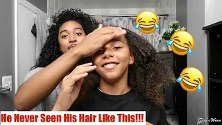 Curly Hair Routine on Little Brother *Not For Him LOL*