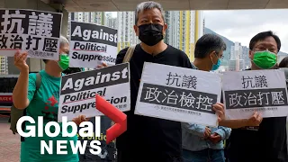 Veteran Hong Kong pro-democracy activists found guilty in landmark "unlawful assembly" case