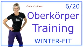 6/20⛷️32 min. Oberkörper Training | Fit für den Winter, ohne Geräte, für Fortgeschrittene
