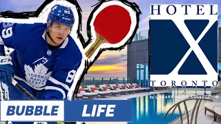 NHL BUBBLE LIFE #7 - Hotel X & Ping Pong vs Nick Robertson | Kasimir Kaskisuo Vlog - Maple Leafs