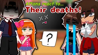 Afton Family react to their DEATHS || #fnaf