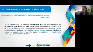 Aula 2.5 A relevância das articulações Intersetoriais para o cuidado integral em saúde mental...