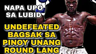 UNDEFEATED IISANG ROUND sa PINOY napa UPO sa LUBID dahil sa LAKAS ng SUNTOK ni El Niño Pagara