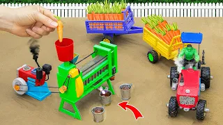 Diy tractor making grapes juice machine science project P3 | flour mill | @KeepVilla | @SunFarming