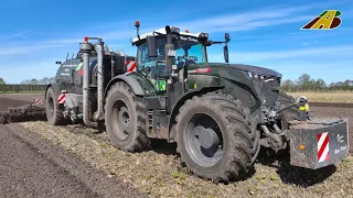 Gülle fahren Gärreste grubbern Traktor Fendt 942 & Wienhoff Landwirtschaft Slurry German Agriculture