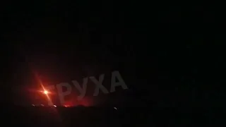 29 08 22 Новая Каховка кромешный ад складов орков БК РФ  прилеты пво, взрывы детонация