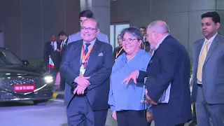 Minister of Economy of United Mexican States Raquel BUENROSTRO Sánchez arrives in New Delhi