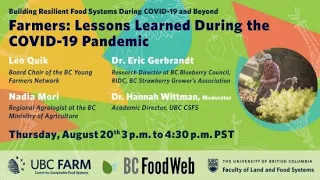 Farmers: Lessons Learned During the COVID-19 Pandemic