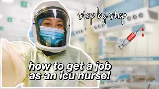 How To Become an ICU Nurse 💉as a NEW GRAD RN!