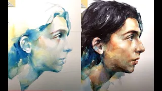 Watercolor Portrait painting Demo - Timothee Chalamet draw