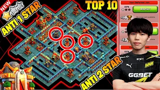 TOP 10 | ONLY 1* STAR ✓ 999% CHANCES TH16 War Base |TH16 ANTI 1 & 2 STAR WAR PUSHING TH16 BASE LINK